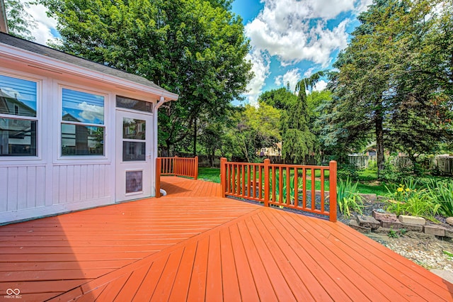 9158 Oak Knoll Ln, Fishers, IN 46037 - deck featuring view of scattered trees