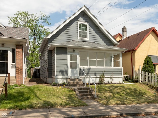 1661 S Talbott St, Indianapolis, IN 46225 - view of front of house with entry steps and roof with shingles