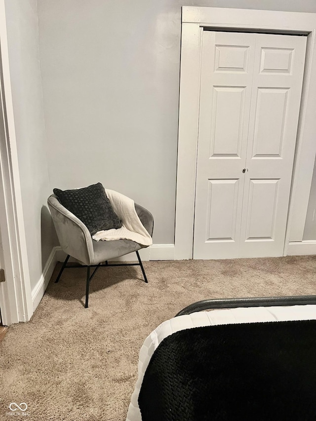 1661 S Talbott St, Indianapolis, IN 46225 - living area with carpet floors and baseboards