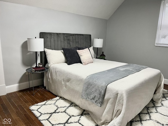 1661 S Talbott St, Indianapolis, IN 46225 - bedroom with wood finished floors and lofted ceiling