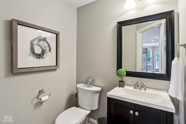 3744 Abney Point Dr, Carmel, IN 46077 - half bathroom featuring toilet and vanity