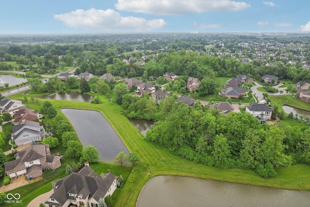 3744 Abney Point Dr, Carmel, IN 46077 - aerial perspective of suburban area featuring a large body of water
