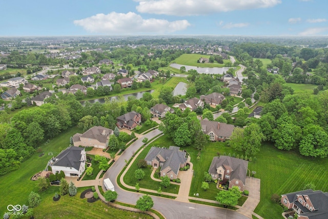 3744 Abney Point Dr, Carmel, IN 46077 - aerial perspective of suburban area with a nearby body of water