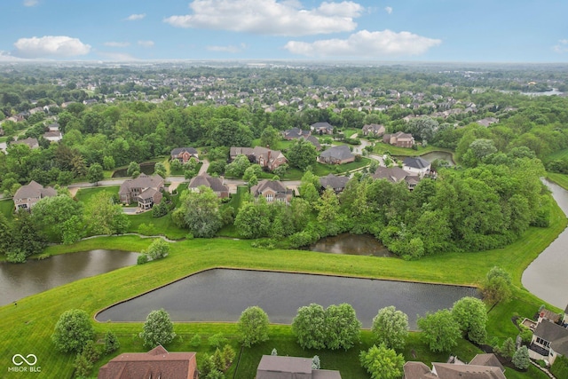 3744 Abney Point Dr, Carmel, IN 46077 - aerial view of residential area with a large body of water