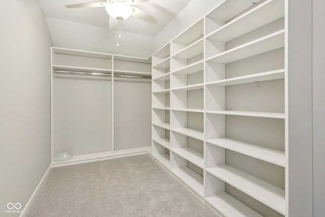 3744 Abney Point Dr, Carmel, IN 46077 - spacious closet with carpet floors and a ceiling fan