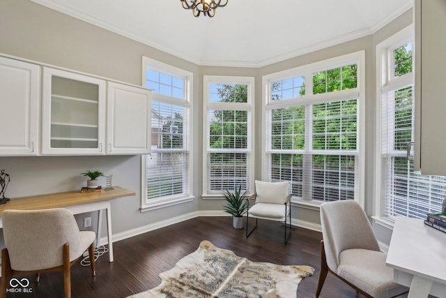 3744 Abney Point Dr, Carmel, IN 46077 - sunroom / solarium featuring healthy amount of natural light and a chandelier