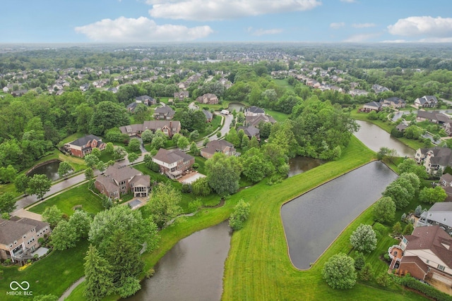 3744 Abney Point Dr, Carmel, IN 46077 - aerial view of residential area with a large body of water