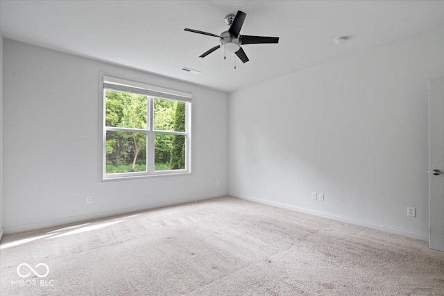 16573 Cava Dr, Fishers, IN 46037 - carpeted spare room with a ceiling fan, baseboards, and a smoke detector