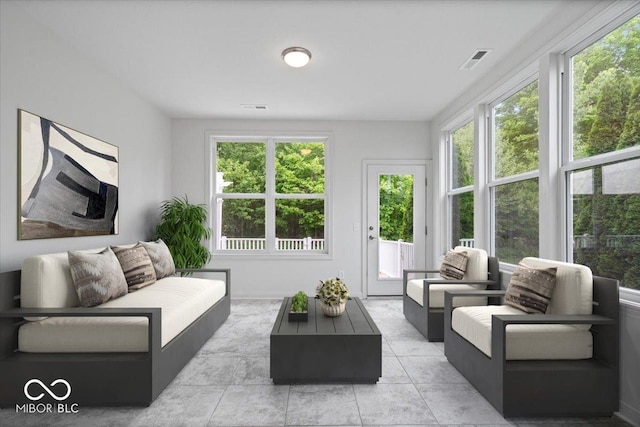 16573 Cava Dr, Fishers, IN 46037 - living room with baseboards and light tile patterned flooring