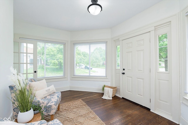 1502 Burdsal Pkwy, Indianapolis, IN 46208 - entrance foyer featuring dark wood-style flooring and baseboards