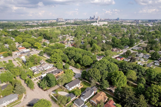 1502 Burdsal Pkwy, Indianapolis, IN 46208 - aerial view of property's location with nearby urban area and a tree filled landscape