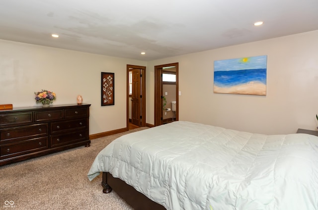 1541 Stadium Dr, Seymour, IN 47274 - bedroom with recessed lighting, light carpet, and baseboards