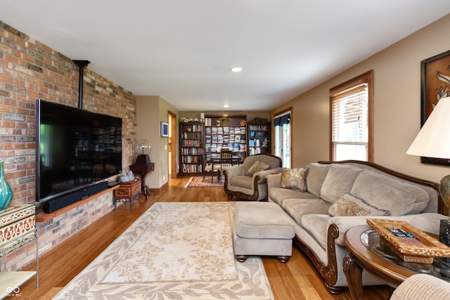 1541 Stadium Dr, Seymour, IN 47274 - living room featuring wood finished floors and recessed lighting