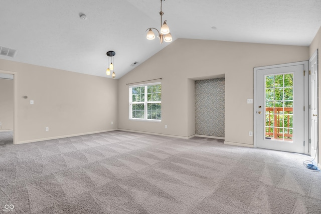 1139 Fernwood Way, Plainfield, IN 46168 - carpeted empty room with lofted ceiling and baseboards