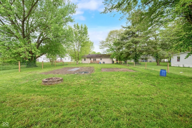 201 Hayden Pike, North Vernon, IN 47265 - view of yard with a fire pit