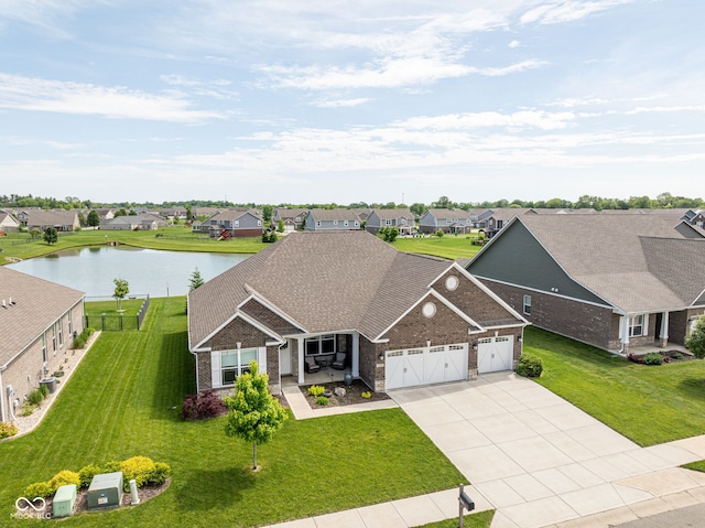 4659 W Otway Ln, New Palestine, IN 46163 - aerial perspective of suburban area with a large body of water
