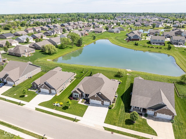 4659 W Otway Ln, New Palestine, IN 46163 - aerial perspective of suburban area with a large body of water