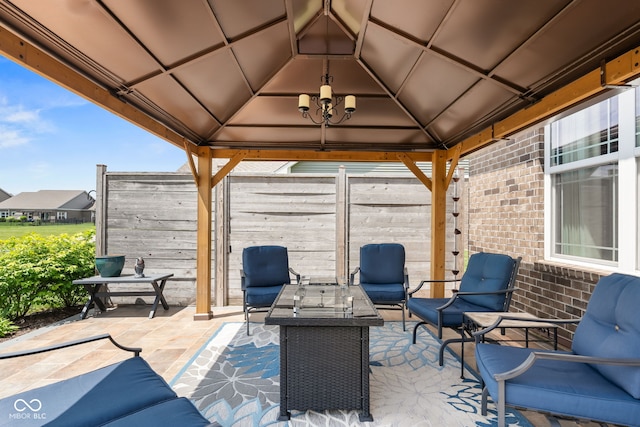 4659 W Otway Ln, New Palestine, IN 46163 - view of patio with a gazebo
