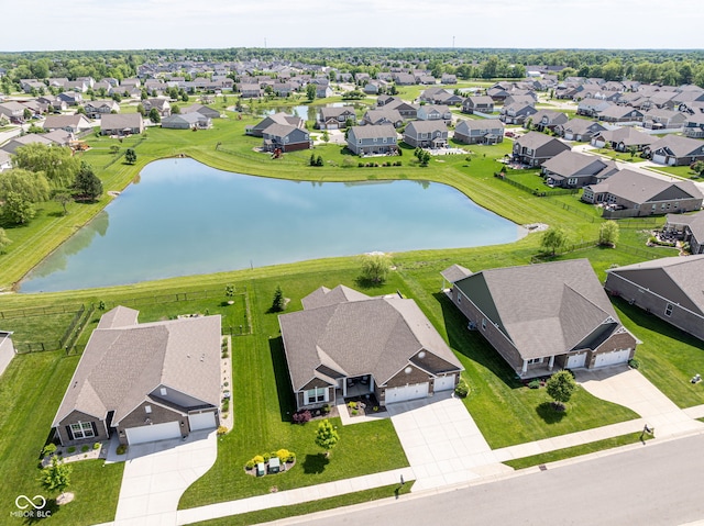 4659 W Otway Ln, New Palestine, IN 46163 - aerial perspective of suburban area featuring a large body of water