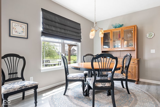 4659 W Otway Ln, New Palestine, IN 46163 - dining space with wood finished floors and baseboards