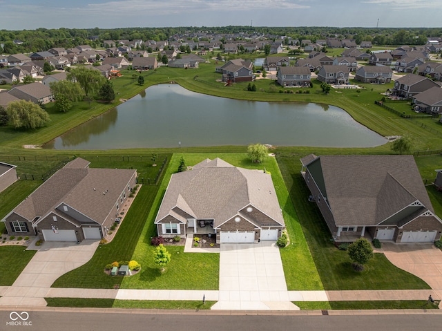 4659 W Otway Ln, New Palestine, IN 46163 - aerial perspective of suburban area featuring a large body of water
