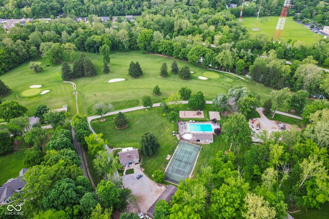 6230 E 56th St, Indianapolis, IN 46226 - aerial view of property and surrounding area featuring a golf club