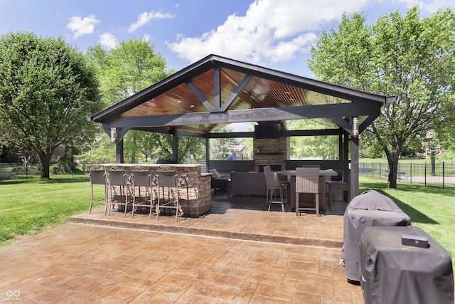 7430 Franklin Parke Woods, Indianapolis, IN 46259 - view of patio with a gazebo and outdoor dining space