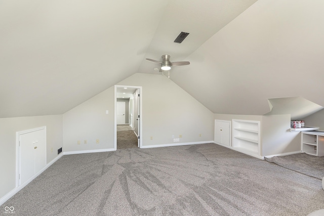 7430 Franklin Parke Woods, Indianapolis, IN 46259 - bonus room with carpet, ceiling fan, baseboards, and vaulted ceiling