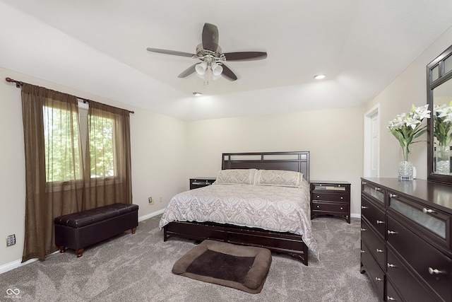 7430 Franklin Parke Woods, Indianapolis, IN 46259 - bedroom featuring carpet floors, baseboards, a ceiling fan, and recessed lighting