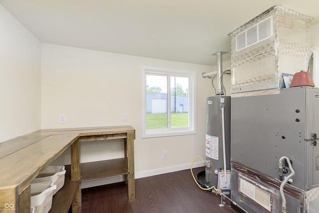 125 S Alfonte St, Ingalls, IN 46048 - utility room with water heater and heating unit