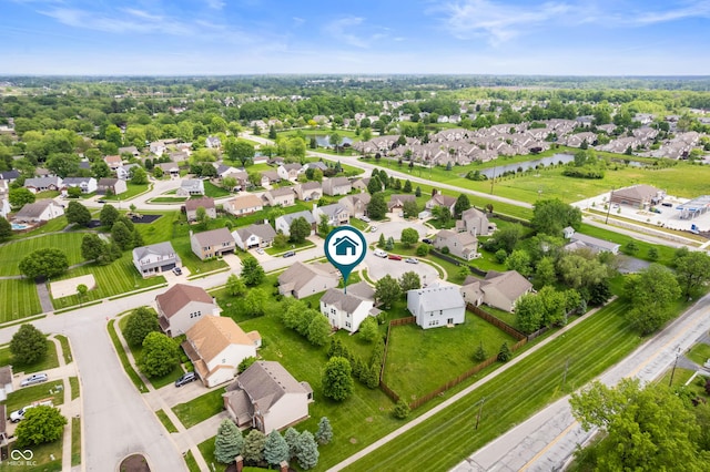 6026 Pennyworth Cir, Indianapolis, IN 46203 - aerial perspective of suburban area