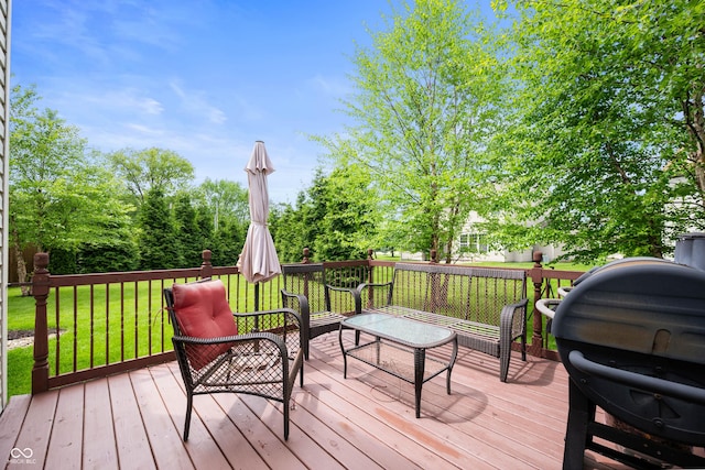 6026 Pennyworth Cir, Indianapolis, IN 46203 - deck with a yard