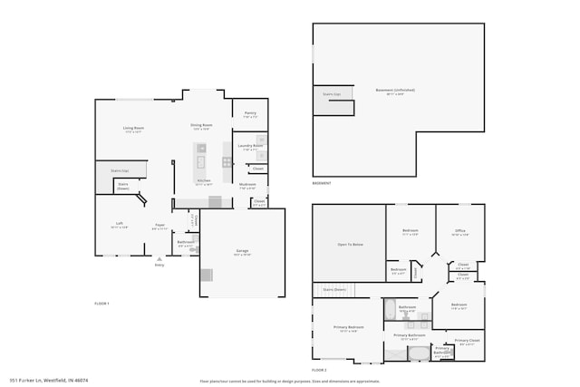 951 Parker Ln, Westfield, IN 46074 - property floor plan