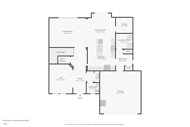 951 Parker Ln, Westfield, IN 46074 - property floor plan