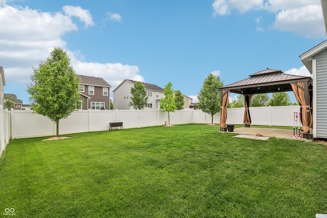 951 Parker Ln, Westfield, IN 46074 - view of yard with a gazebo, a patio area, and a residential view