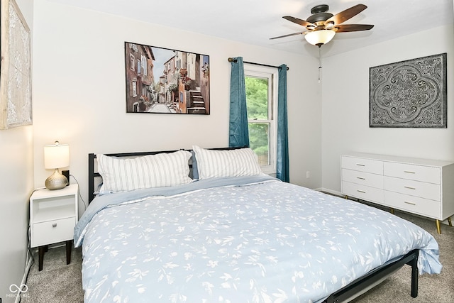 1236 Central Ave, Indianapolis, IN 46202 - bedroom with carpet flooring and a ceiling fan