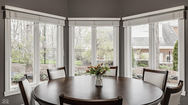 dining area featuring plenty of natural light