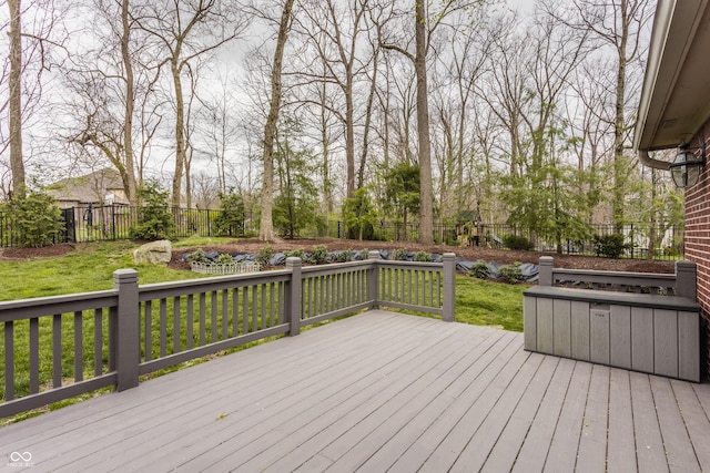 view of wooden terrace