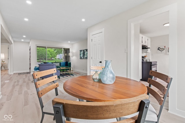 1108 N Ritter Ave, Indianapolis, IN 46219 - dining room with baseboards, recessed lighting, and light wood finished floors