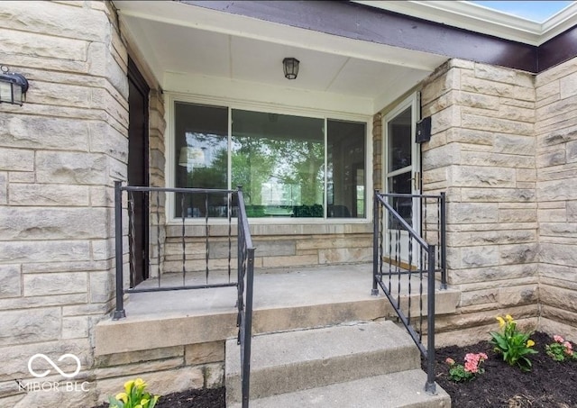 1108 N Ritter Ave, Indianapolis, IN 46219 - entrance to property with stone siding