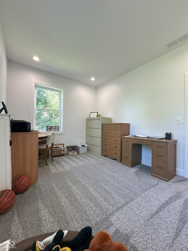 951 N Maiellen Dr, Greenfield, IN 46140 - office with light colored carpet and recessed lighting