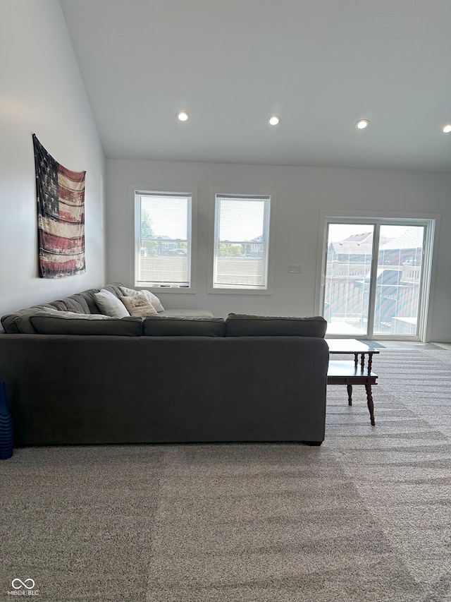 951 N Maiellen Dr, Greenfield, IN 46140 - carpeted living room with recessed lighting