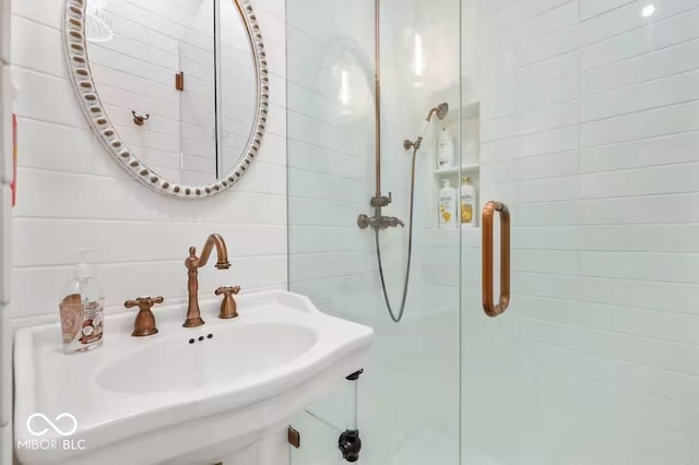 847 N Park Ave, Indianapolis, IN 46202 - full bathroom featuring a stall shower and a sink