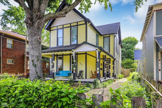 847 N Park Ave, Indianapolis, IN 46202 - victorian-style house featuring covered porch and outdoor lounge area