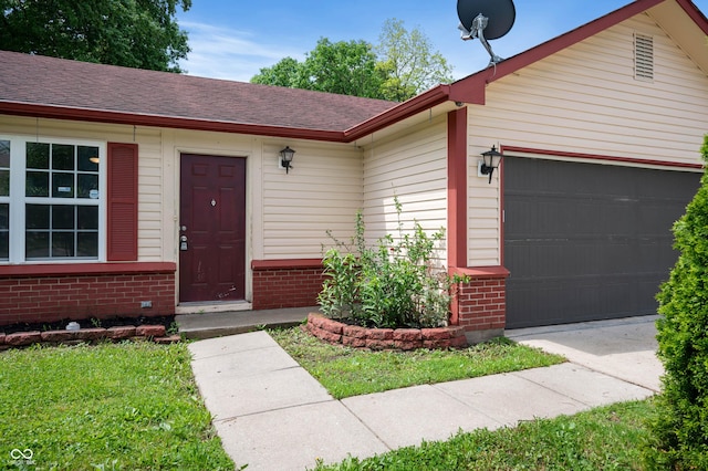 6715 Wandering Way, Indianapolis, IN 46241 - view of front of house with brick siding, an attached garage, and a shingled roof