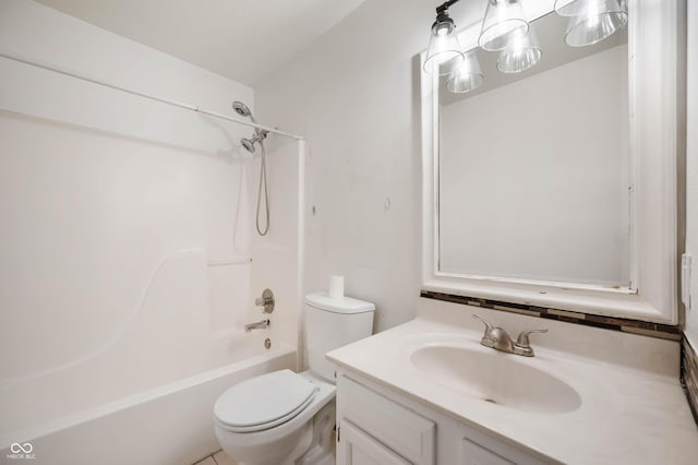 6715 Wandering Way, Indianapolis, IN 46241 - full bath with toilet, vanity, and bathing tub / shower combination