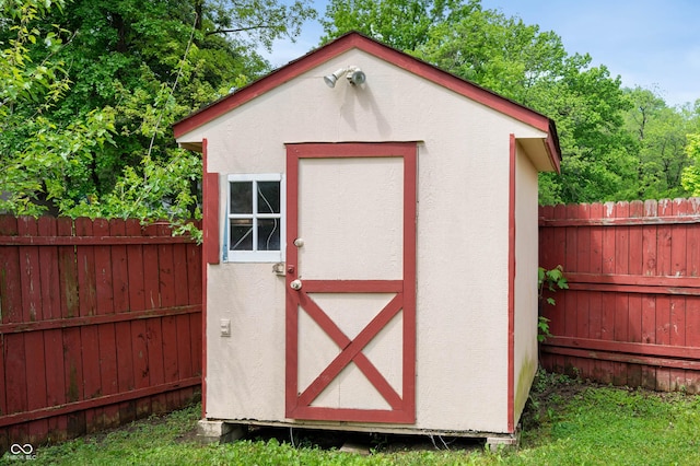 6715 Wandering Way, Indianapolis, IN 46241 - view of shed featuring a fenced backyard