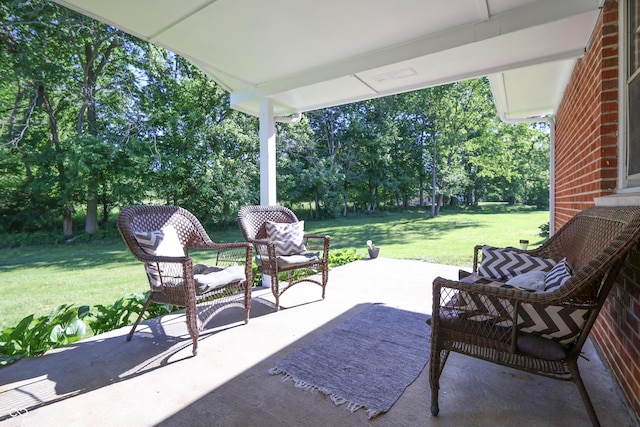 6310 E County Road 200 S, Butlerville, IN 47223 - view of patio / terrace featuring view of scattered trees