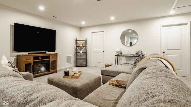 747 Tuxedo Dr, Westfield, IN 46074 - carpeted living area featuring recessed lighting and baseboards