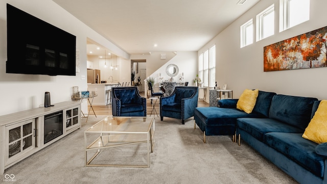 747 Tuxedo Dr, Westfield, IN 46074 - living area with light carpet